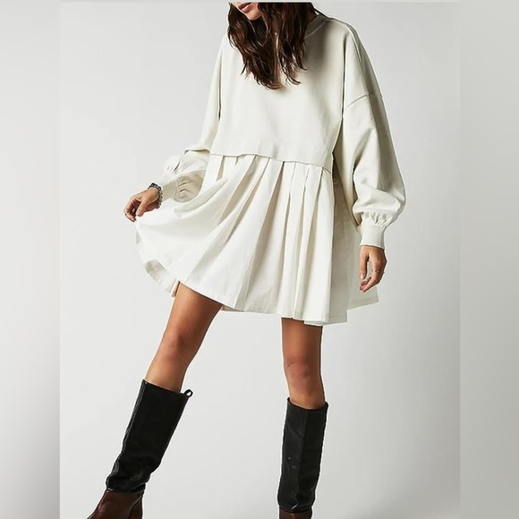 Ugerlov Womens Oversized Sweatshirt Dress Long Sleeve Size L - Picture 1 of 9